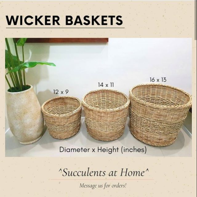 WICKER BASKETS (BASKETS) Shopee Philippines