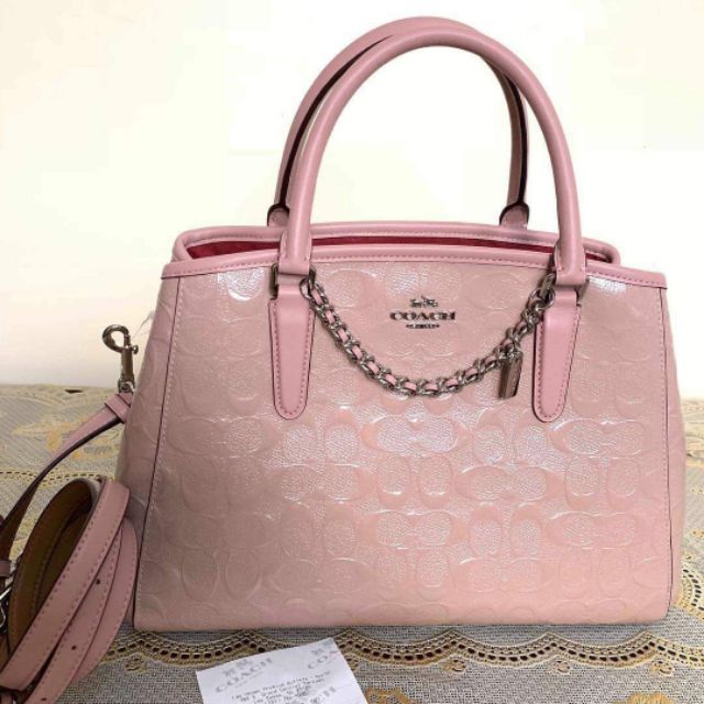 coach pink tote bag