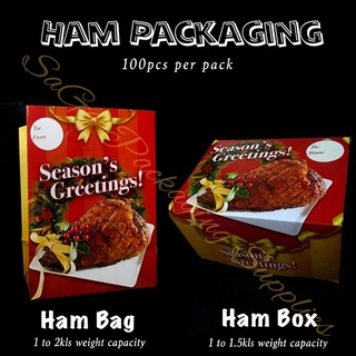 100pcs Ham Paper Bag and Ham Paper Box
