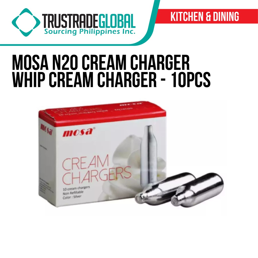 Mosa N2O Cream Chargers Mosa Injoy Cream Charger 10pcs for Whipcream Dispenser for Toppings