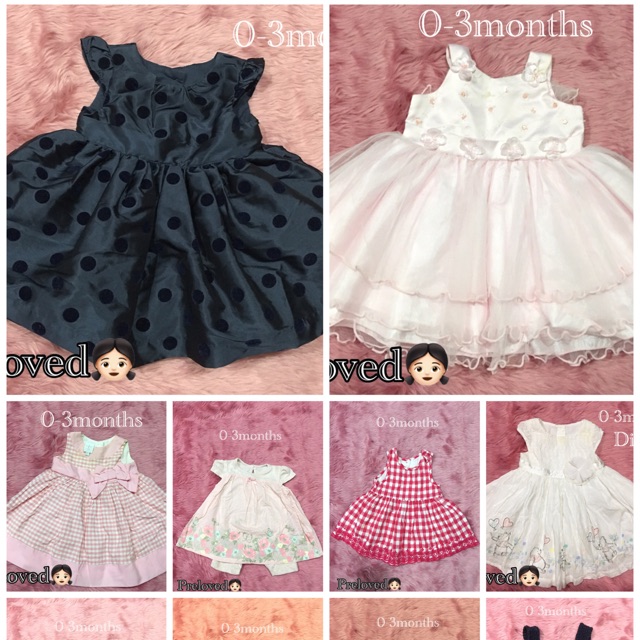 0 to 3 months baby girl dresses