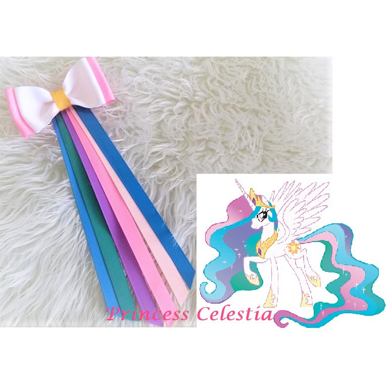 Princess Celestia My Little Pony inspired Ribbon Bow Hair Clip | Shopee  Philippines
