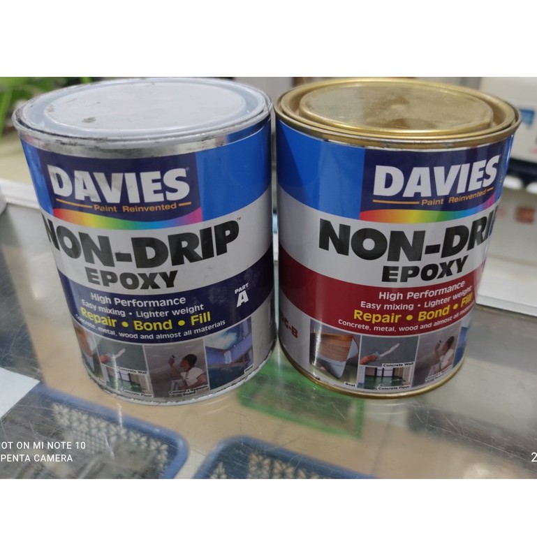 Davies Non Drip Epoxy Putty Big Gap Filler / Tapal (Cracks , Holes