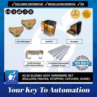 ALTECH Sliding Gate Hardware Set (Rollers, Tracks, Stopper, Catcher, Guide) AZ-02 #1