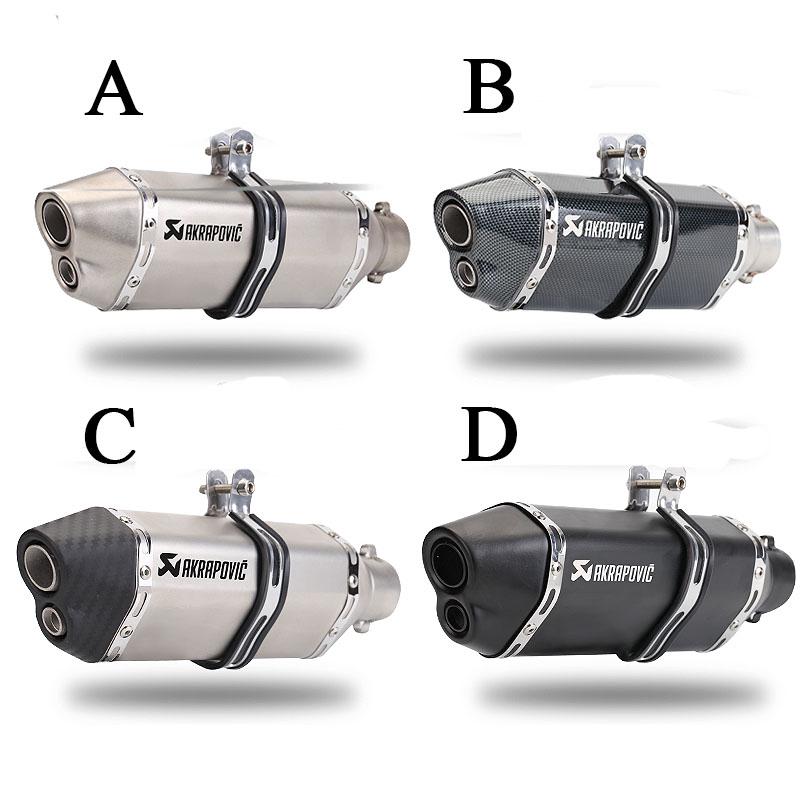 3851mm Doubleoutlet Universal Motorcycle Exhaust Muffler Pipe Moto