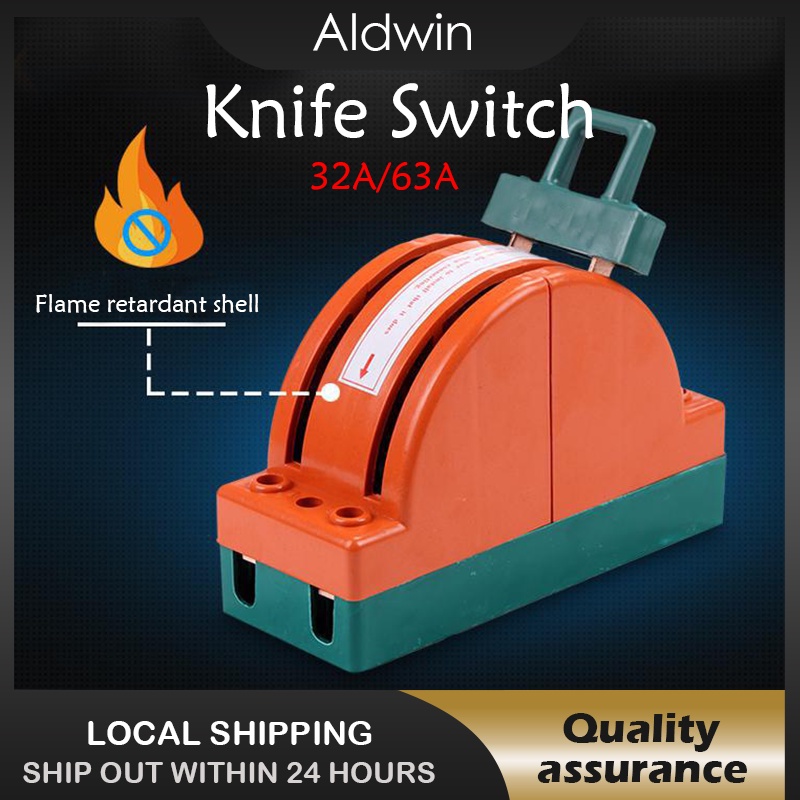 32A/63A Two Pole Double Throw Knife Disconnect Switch Delivered Safety