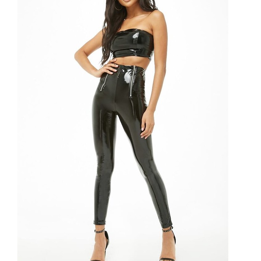 high waisted leather pants forever 21