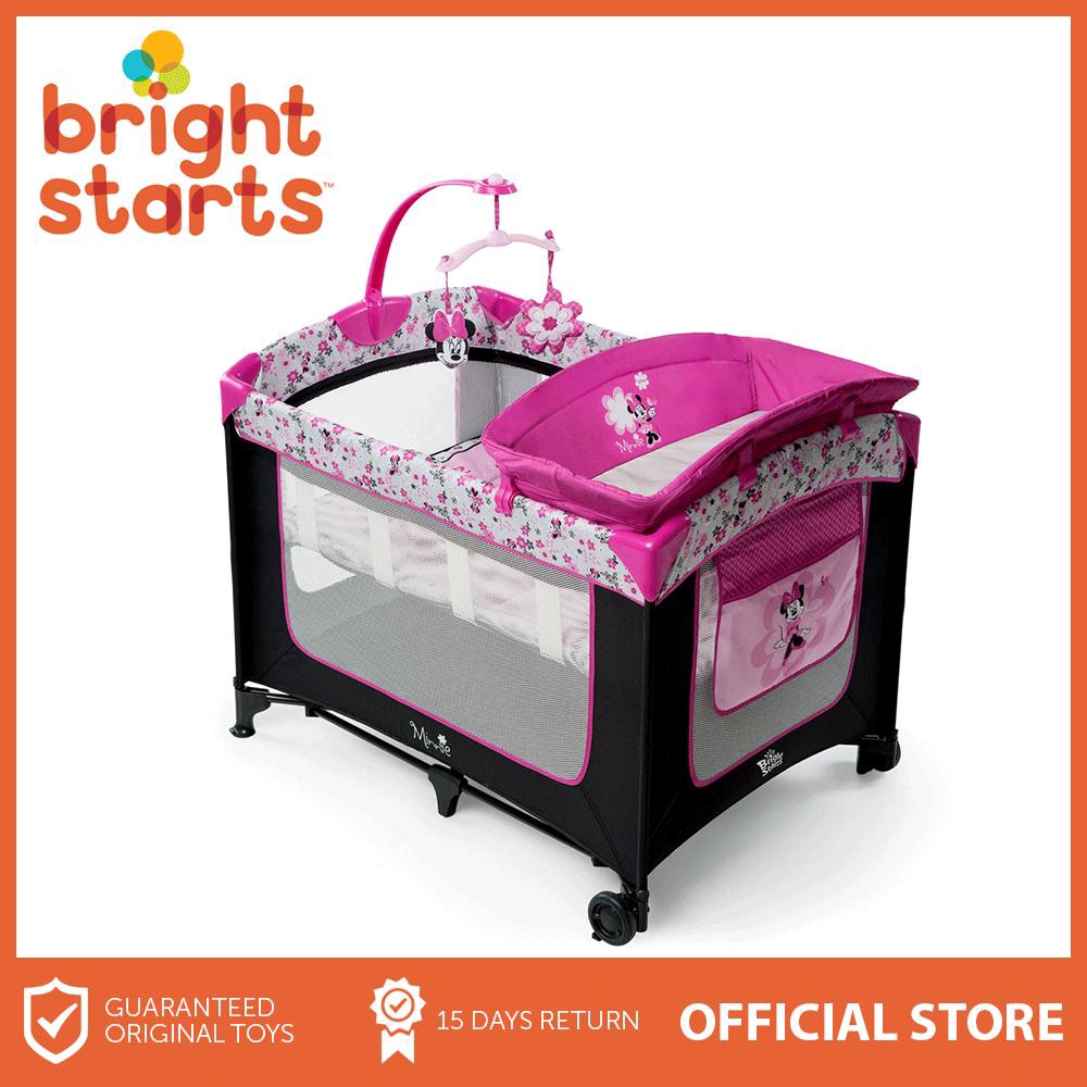 minnie mouse playpen with bassinet