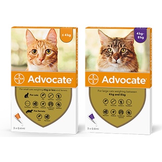 Advocate Spot On Solution for Cat treat fleas heartworm ear mite intestinal worm (KKM approval number MAL18016014HA)