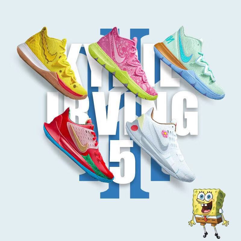 100% original Nike Kyrie Irving 5 x Spongebob Patrick Star Squidward  basketball shoes | Shopee Philippines