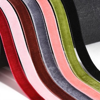 7Pcs/Set Colorful Velvet strip Choker Necklace Retro Gothic Collar Necklace #4