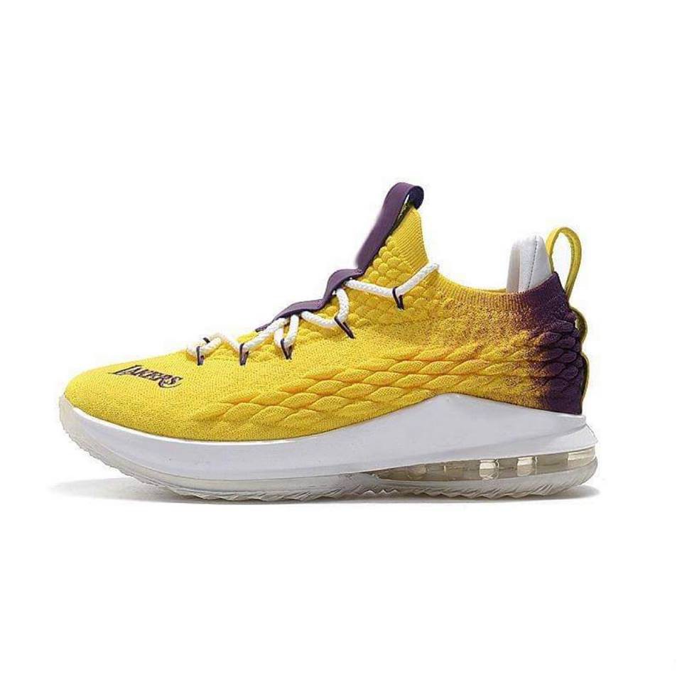 purple and yellow lebron 15