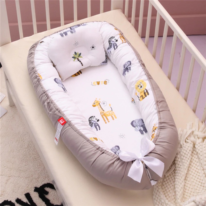 Portable Travel Bed Baby Nest Newborn Bed for Boys Girls Infant Outdoor