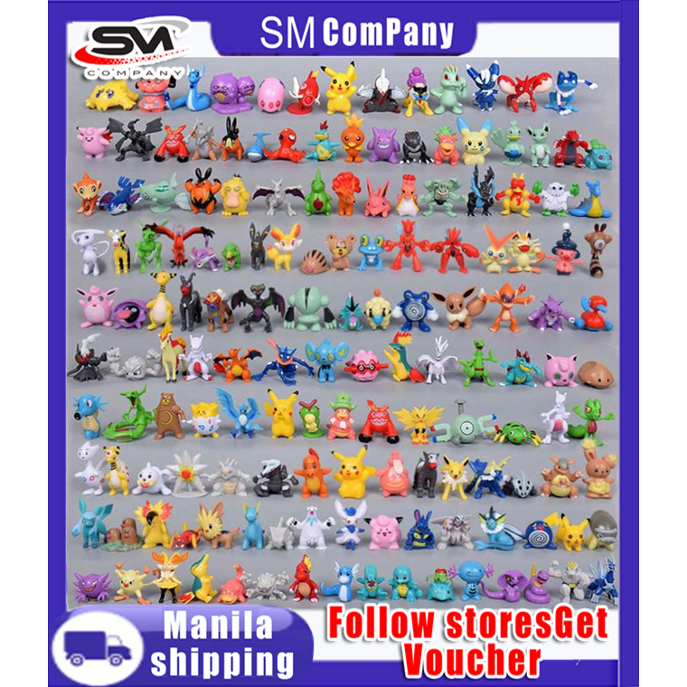 generic 1 complete set pokemon action figures multicolor 144pcs