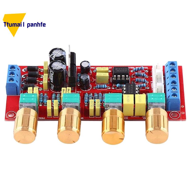 HiFi Preamp NE5532 Pre-Amplifier Volume Tone Control Board Kits AC 12V