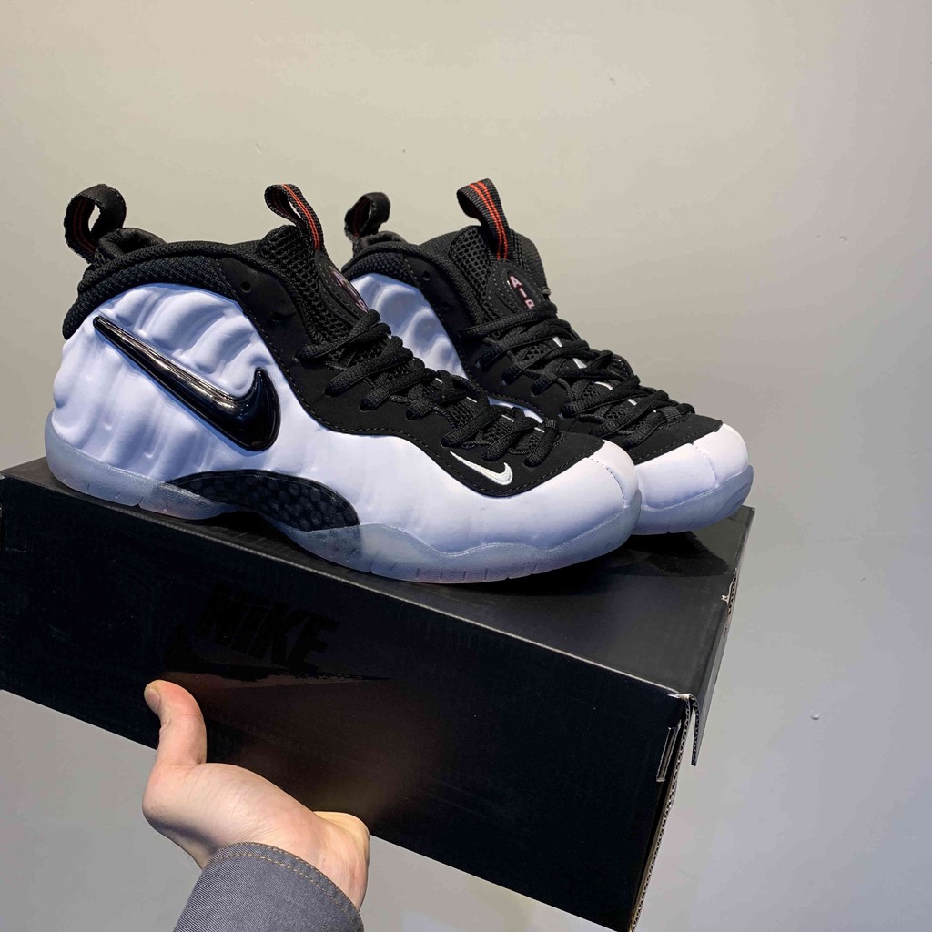New Year Deals Nike Foamposite Pro White BlackUniversity ...