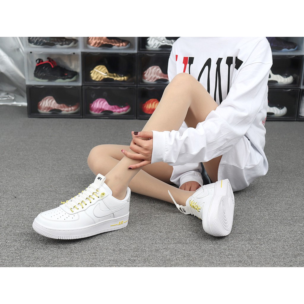 nike shoes white and yellow
