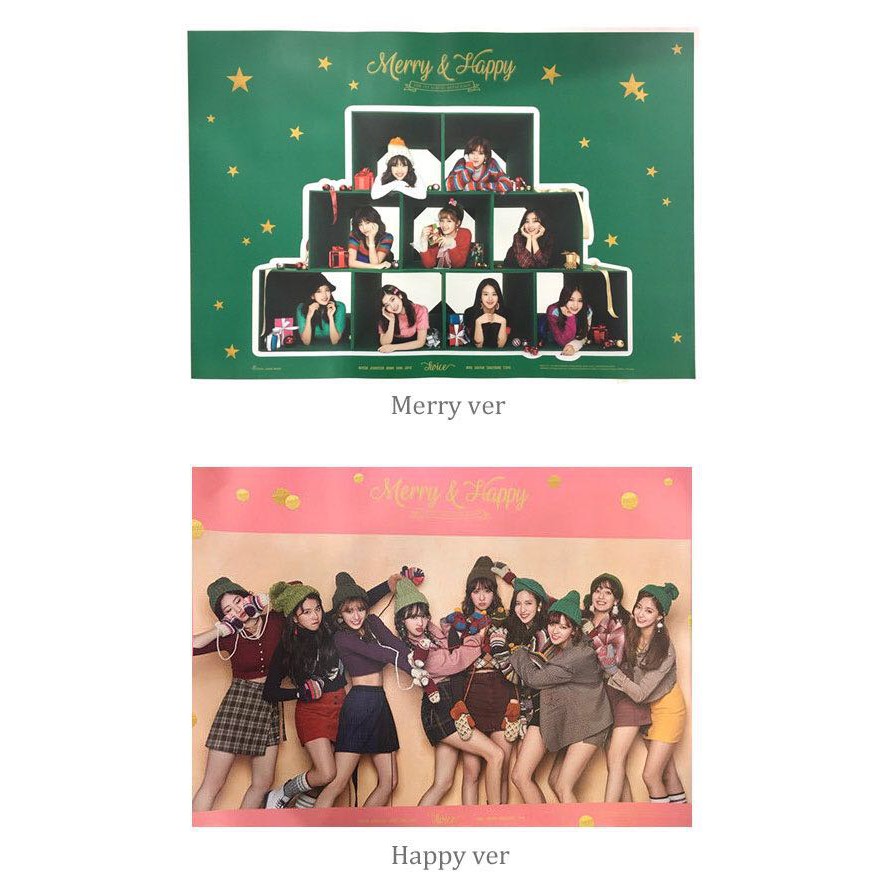 Official Poster Tube Twice Merry Happy Shopee Philippines