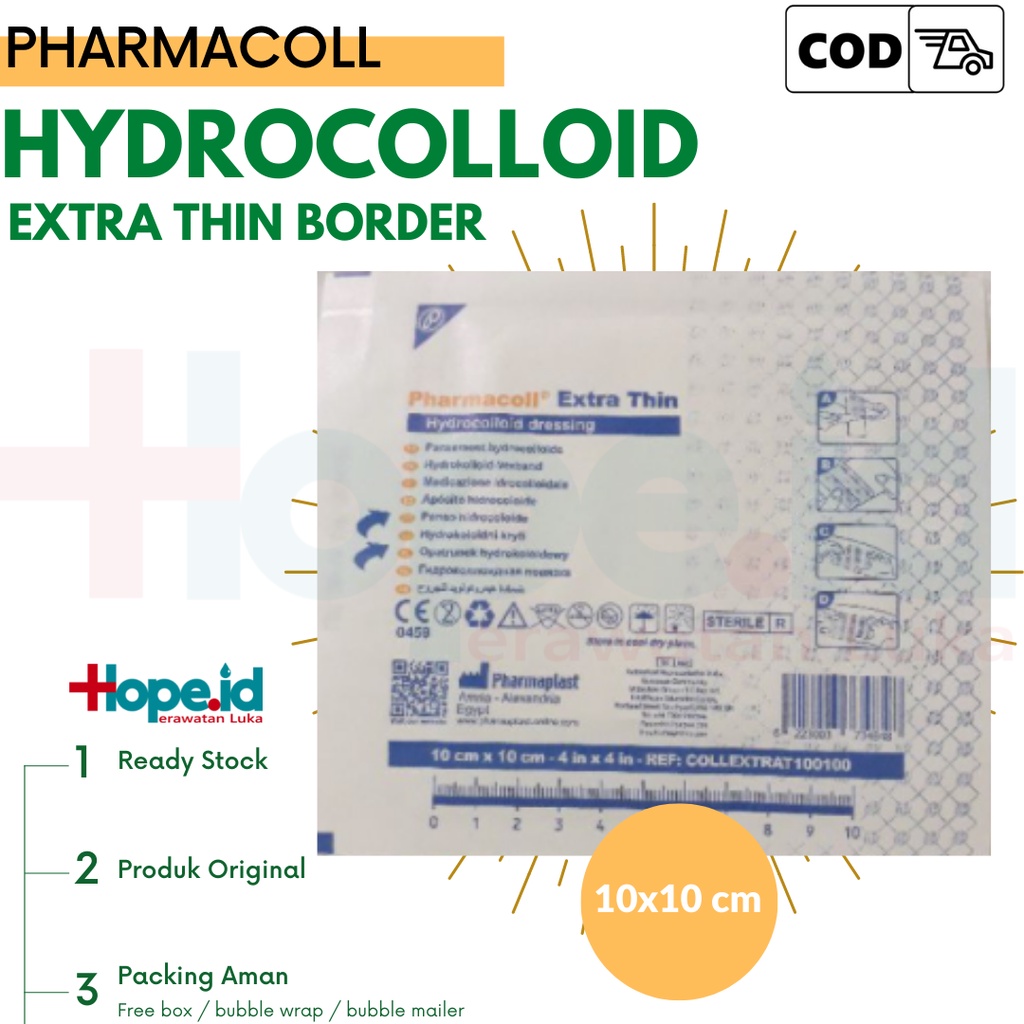 Pharmacoll Hydrocolloid 10 cm x 10 cm Extra Thin More Saving Than