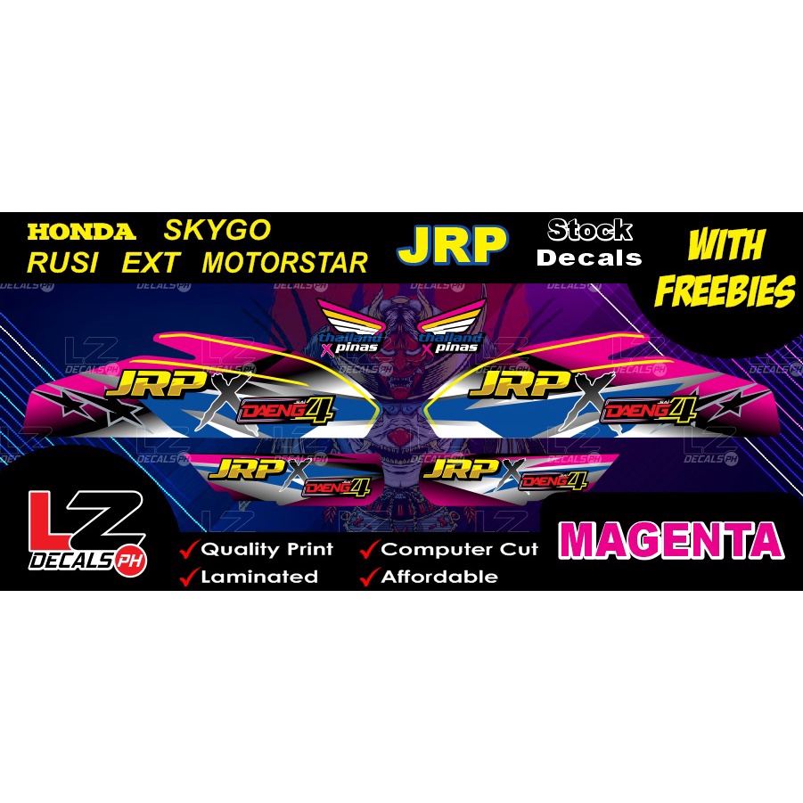 Honda Tmx 155 Rusi Skygo Ext Motorstar Jrp Stock Decals Stickers