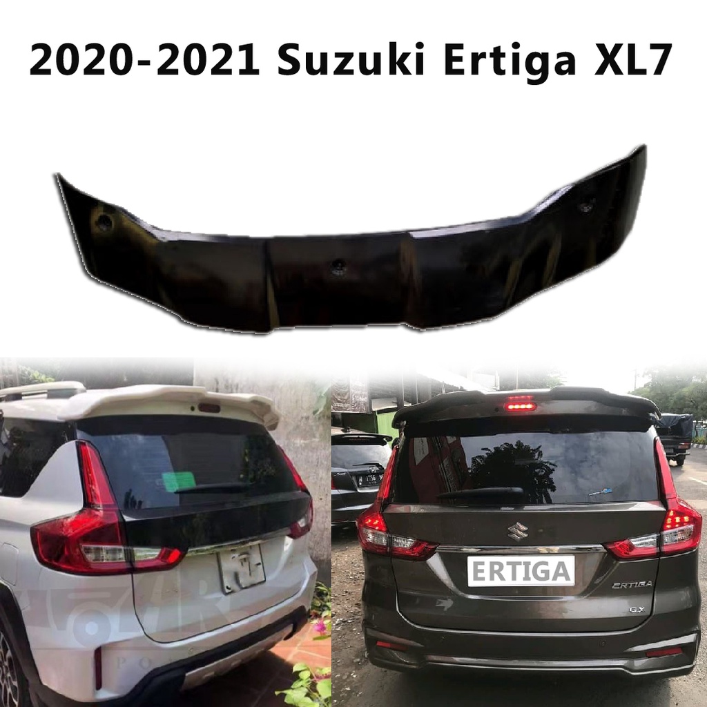 WY028 20202021 Suzuki Ertiga XL7 ABS Rear Spoiler Unpainted Black Shopee Philippines