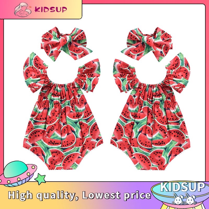 watermelon romper baby girl