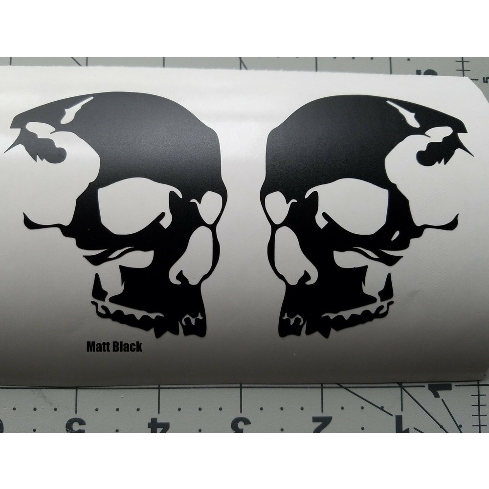 Skull helmet, (2) Skateboard decals Skull#3 Motorcycle helmet decals