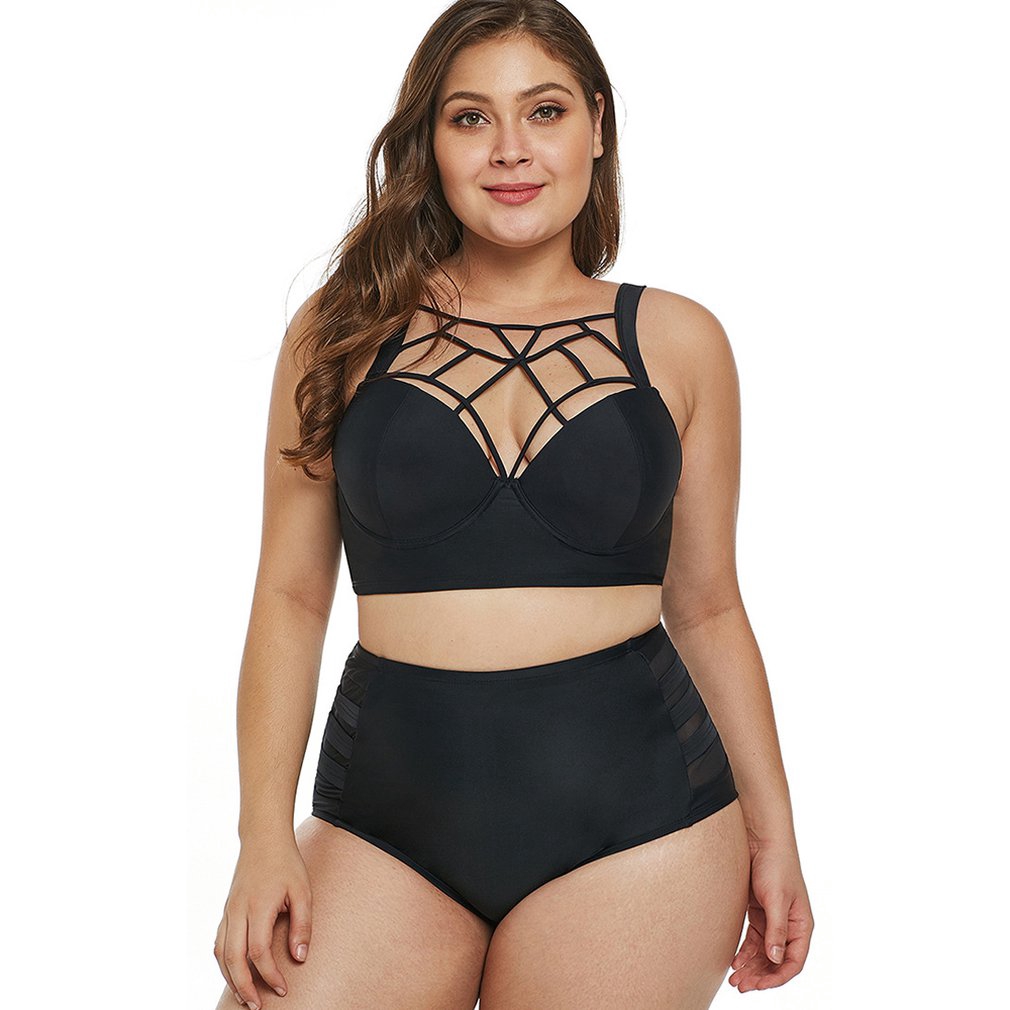 women's plus size two piece swimwear