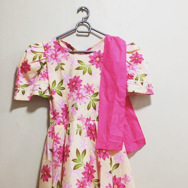 filipiniana floral dress