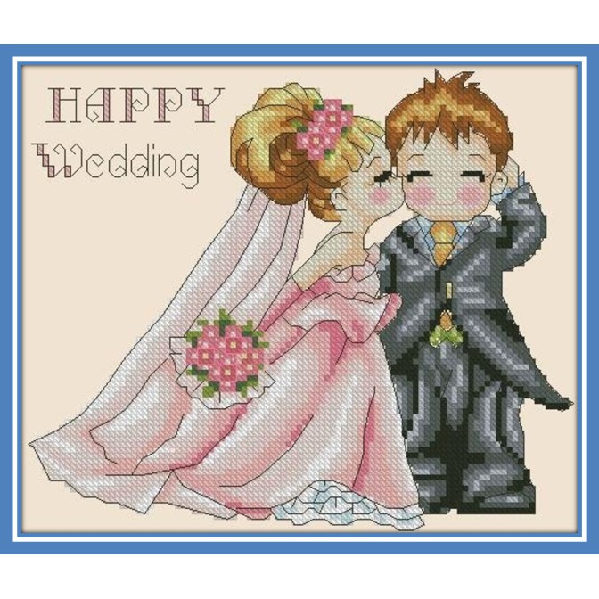 Wedding Cross Stitch Pattern Cotton Anniversary Wedding Gift Etsy