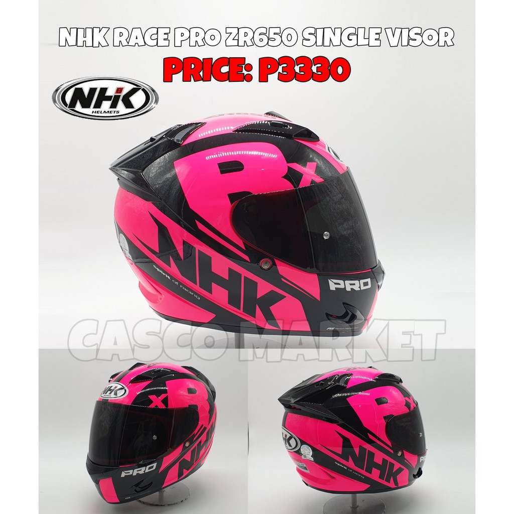 Nhk Race Pro Zr650 Smoke Visor Helmet Shopee Philippines