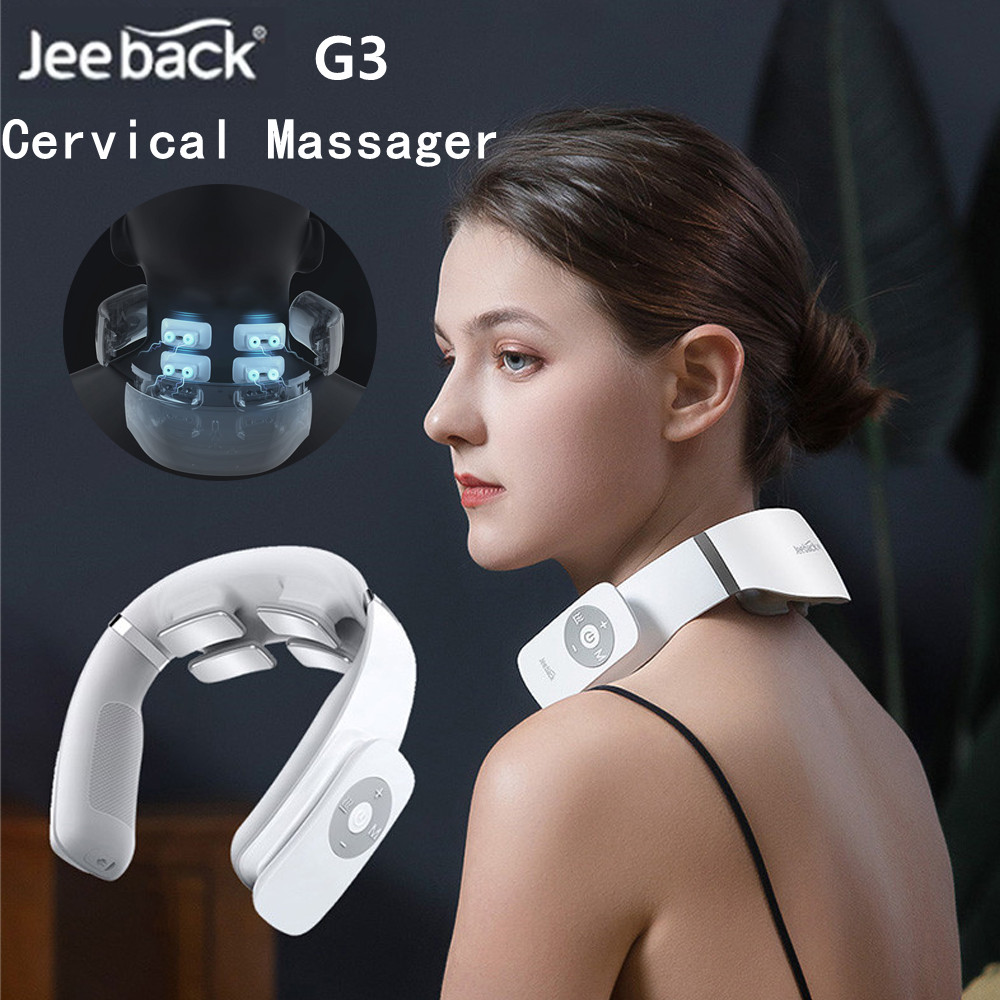 Jeeback G3 Electric Wireless Neck Massager Tens Pulse Relieve Neck Pain Vibrator Heating