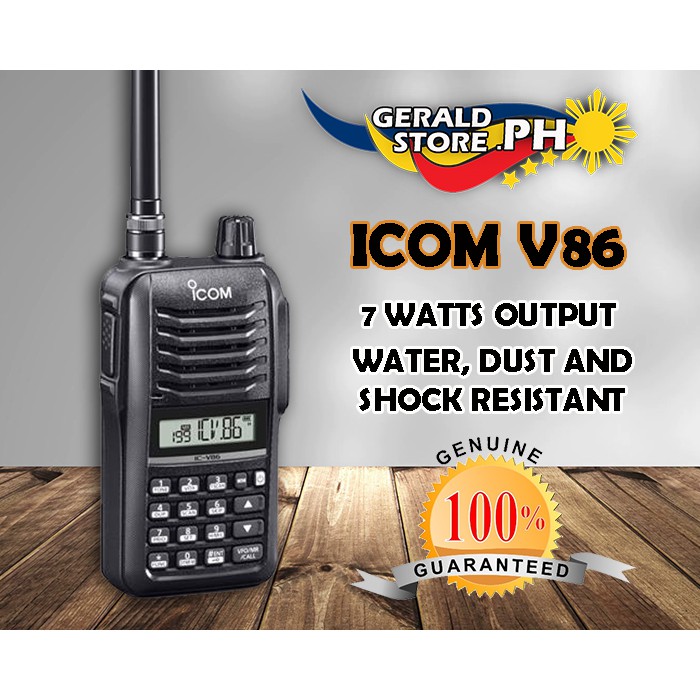 Genuine V86 VHF 7 Watts Water Dust and Shock Resistant Two Way