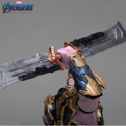 Avengers 4 Endgame Thanos Weapon Double-edged Sword Alloy Key Chains Keychain 