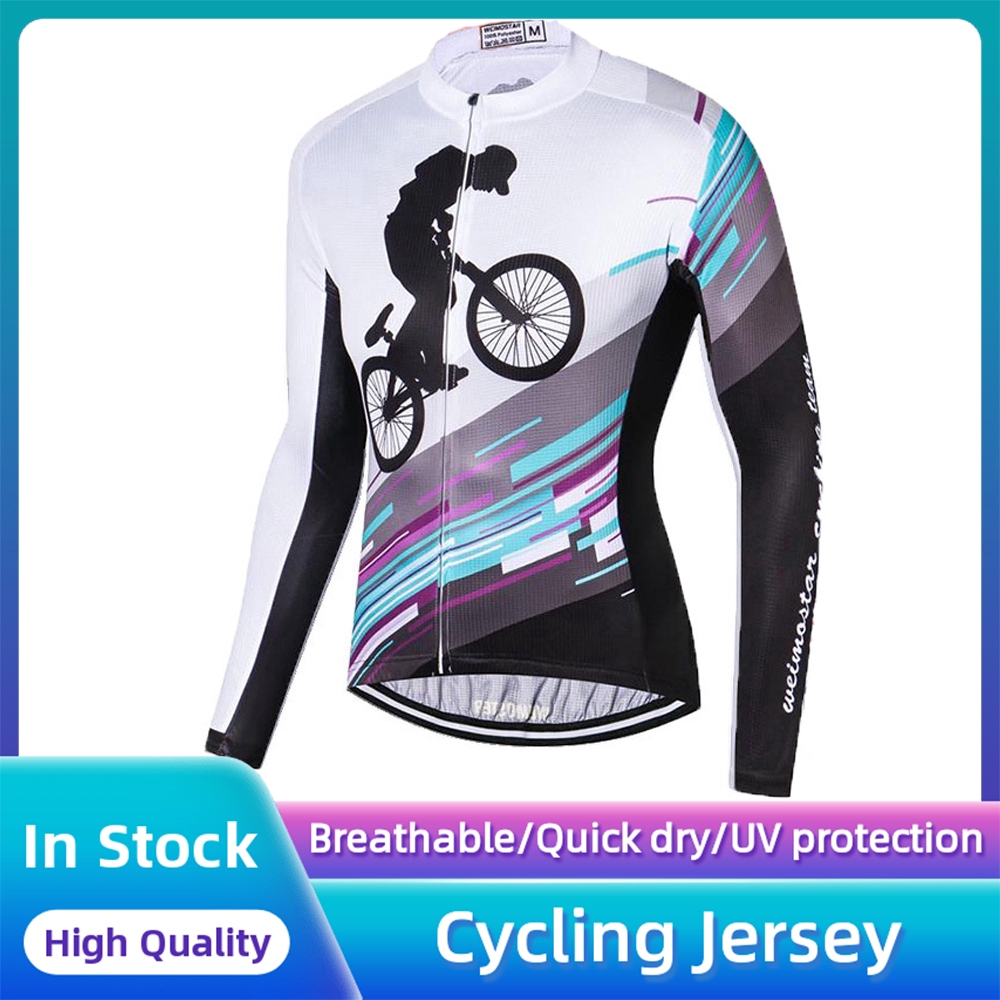 mens long sleeve mountain bike jersey