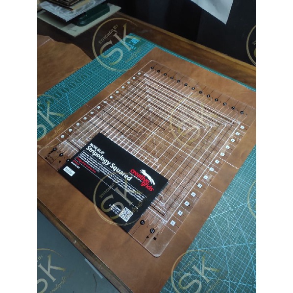 NON SLIP STRIPOLOGY SQUARED By Creative Grids Cutting Guide Ruler 
