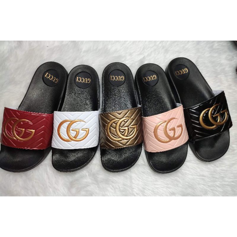 black womens gucci slides
