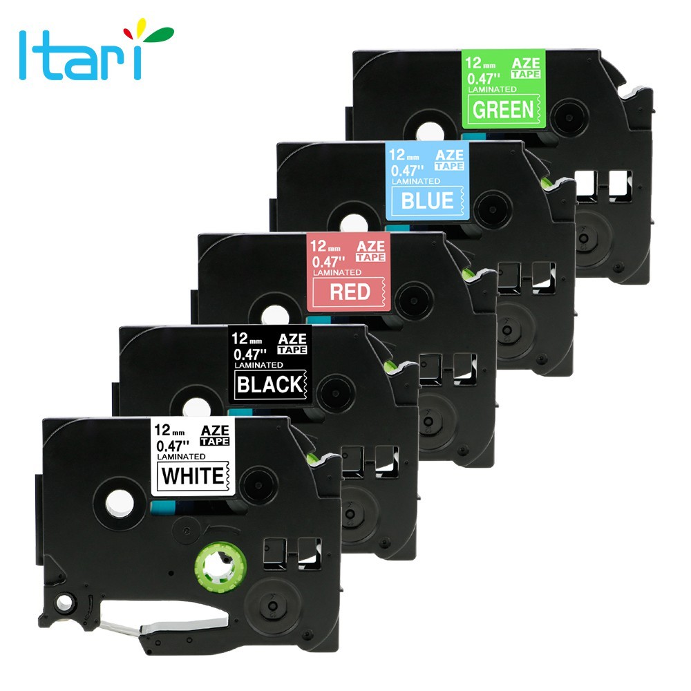 Multicolors 5pcs 12mm TZe231/335/435/535/735 Cpmpatible for Brother P