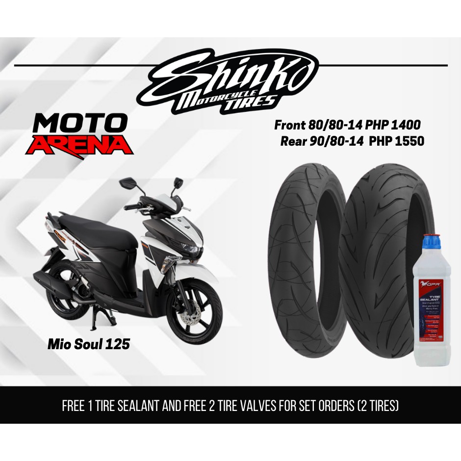 Shinko Tires Verge 016 for Mio Soul i 125 / Mio Sporty / Mio soulty