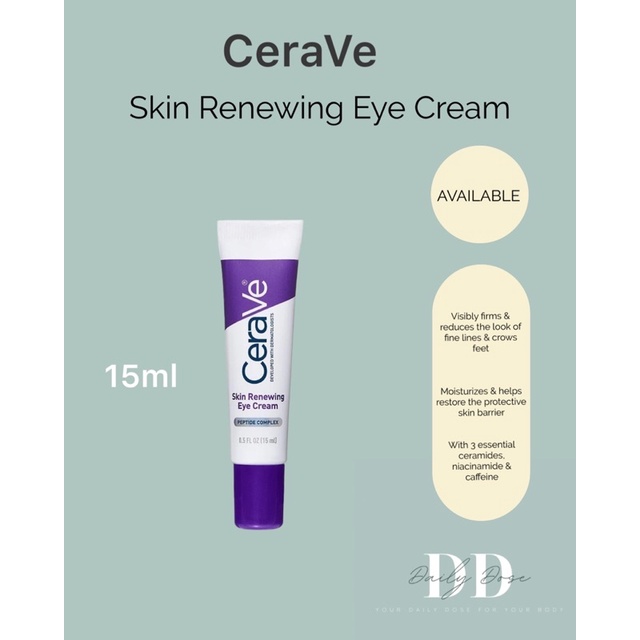 CeraVe Skin Renewing Eye Cream 15ml Shopee Philippines