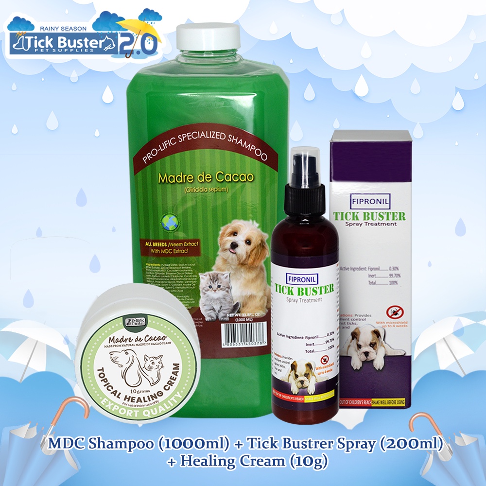 TBS2.0-Specialized Madre de Cacao 3 in 1 Shampoo 1L & Tick Buster Spray ...