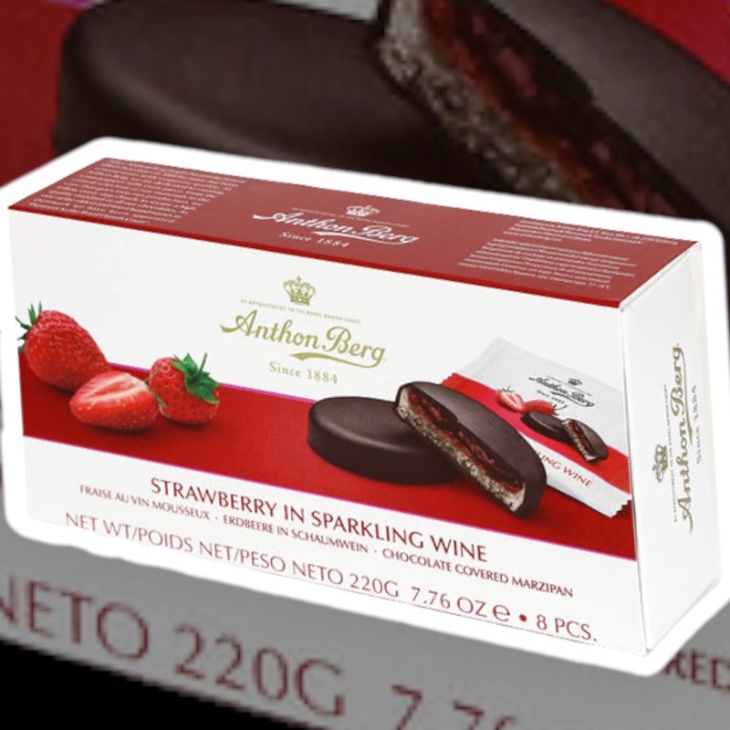 Anthon Berg Strawberry in Sparkling Wine Imported chocolate from