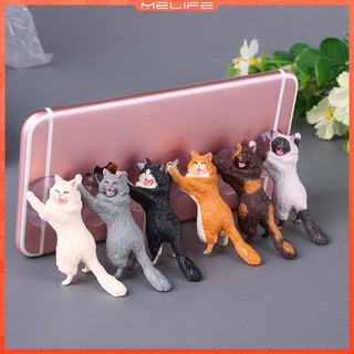 Mobile Phone Holder Stand Cute Cat Design Resin Tablets Desk Sucker