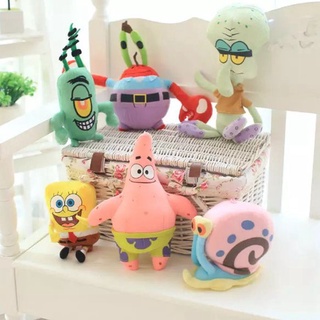 6pcs SpongeBob SquarePants Patrick Star Squidward Tentacles Plush Toys Kids Gift #3