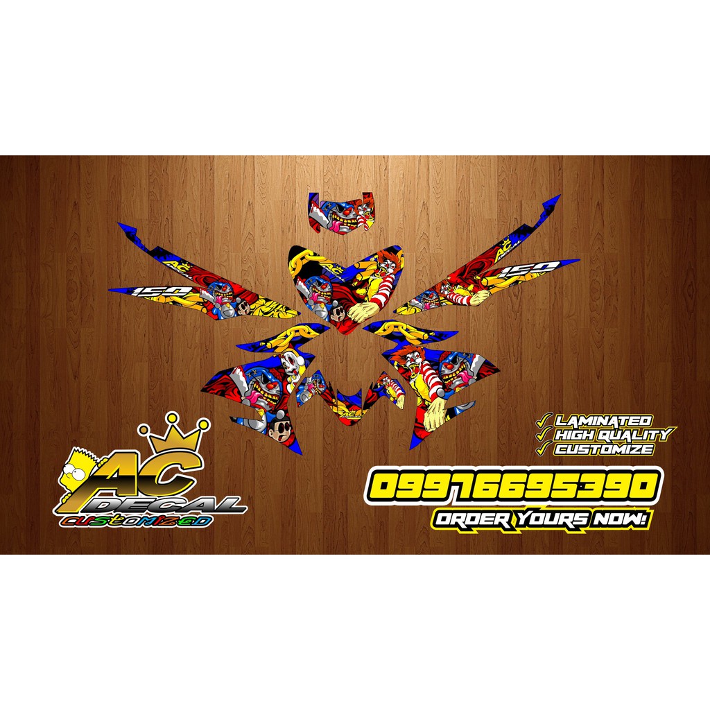 Sniper 150 Decal Doraemonxmcdo Shopee Philippines