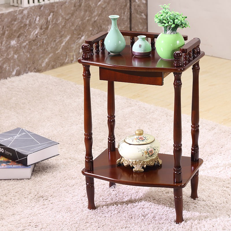 Small coffee table square sofa corner tea mobile side balcony mini IKEA ...