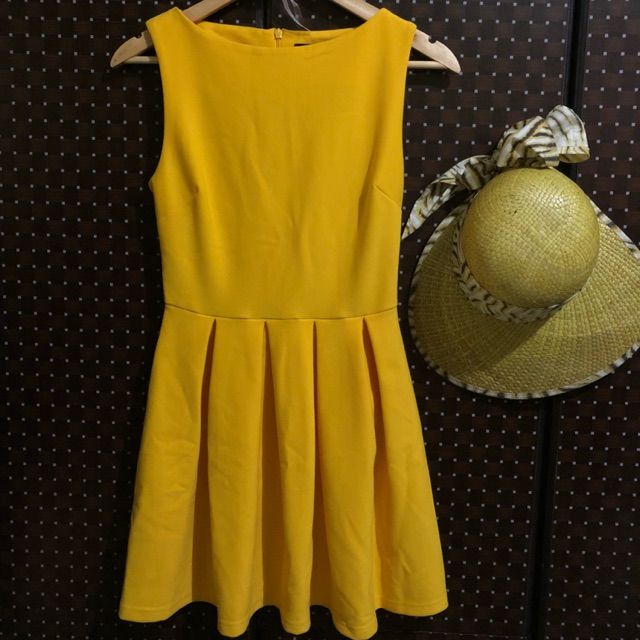 topshop yellow dress