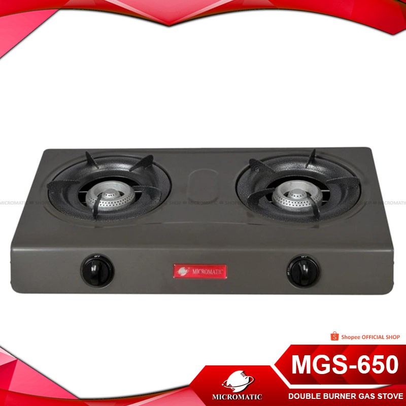 Micromatic MGS650 Double Burner Gas Stove (Grey) Shopee Philippines