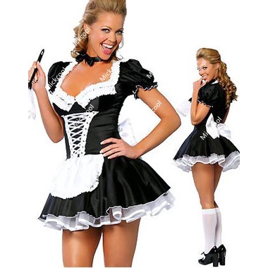girl in french maid outfit