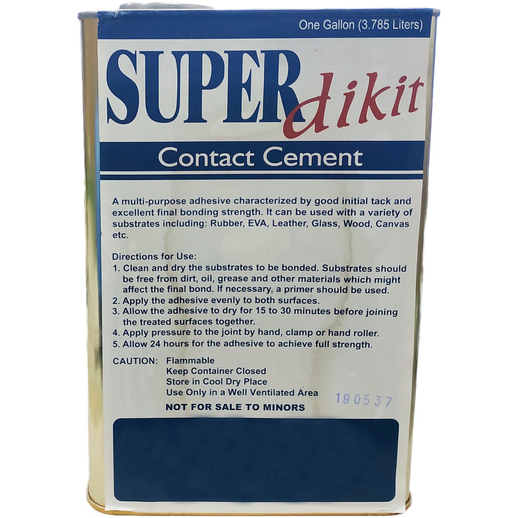 Superdikit contact cement ( 1 gallon ) SUPER DIKIT XDE J Shopee